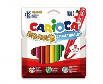 ROTULADORES BRAVO 12 COLORES CARIOCA