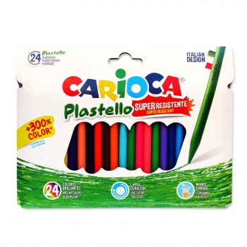 PLASTICERAS PLASTELLO 24 COLORES CARIOCA
