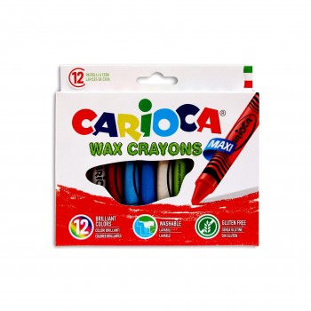 CERAS WAX CRAYONS MAXI 12 COLORES CARIOCA