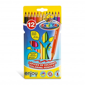 LÁPICES ENJOY ECO-LÁPIZ 12 COLORES CARIOCA