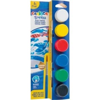BLÍSTER 5 TÉMPERAS + PINCEL 25G CARIOCA