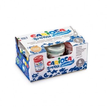 CAJA 6 TÉMPERAS 25ML CARIOCA