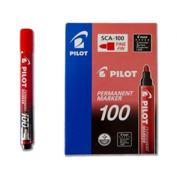 ROTULADOR PERMANENTE 100 ROJO PILOT