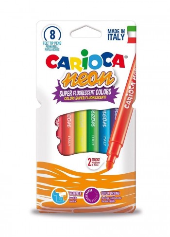 ROTULADORES NEÓN 8 COLORES CARIOCA