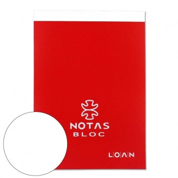 BLOC NOTAS Fº LISO ENCOLADO LOAN T501/B