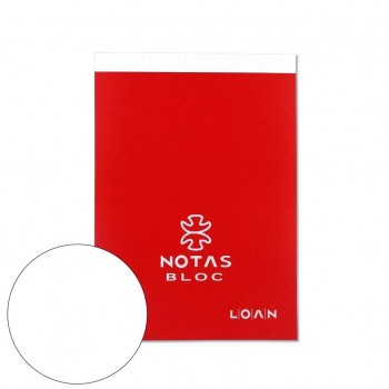 BLOC NOTAS 4º LISO ENCOLADO LOAN T504/B