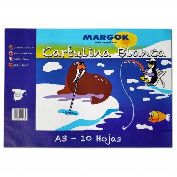 BLOC CARTULINA A3 BLANCA MANUALIDADES MARGOK