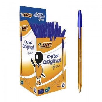 BOLÍGRAFO CRISTAL FINE 0.8MM AZUL BIC
