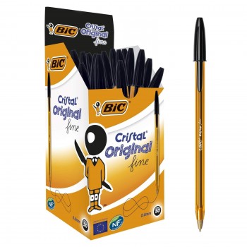 BOLÍGRAFO CRISTAL FINE 0.8MM NEGRO BIC