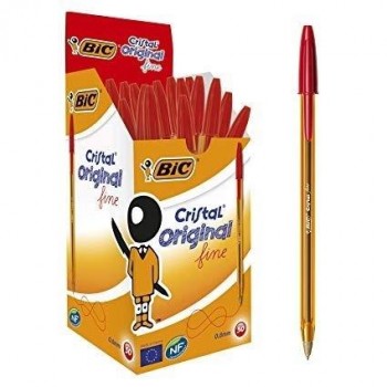 BOLÍGRAFO CRISTAL FINE 0.8MM ROJO BIC