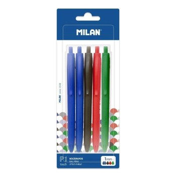 BLISTER 5 BOLÍGRAFOS P1 TOUCH SURTIDO MILAN BWM10321