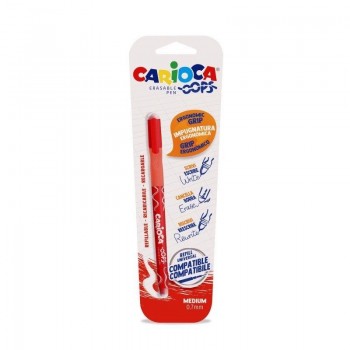 BLÍSTER BOLÍGRAFO OOPS BORRABLE ROJO CARIOCA