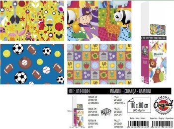 ROLLO PAPEL REGALO INFANTIL 100X300CM BASIKA