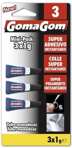 BLÍSTER 3 PEGAMENTOS INSTANTÁNEO 1GR Nº3 GOMAGOM