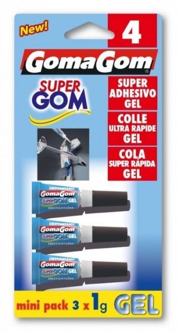 BLÍSTER 3 PEGAMENTOS INSTANT. GEL 1GR Nº4 GOMAGOM