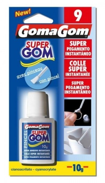 BLÍSTER PEGAMENTO INSTANT. 10GR PINCEL Nº9 GOMAGOM