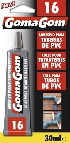 BLÍSTER PEGAMENTO TUBERÍAS PVC 30ML Nº16 GOMAGOM