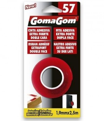 BLÍSTER CINTA DOBLE CARA 19X25 Nº57 GOMAGOM