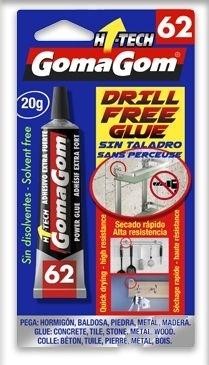 BLÍSTER PEGAMENTO SIN TALADRO 20GR Nº62 GOMAGOM