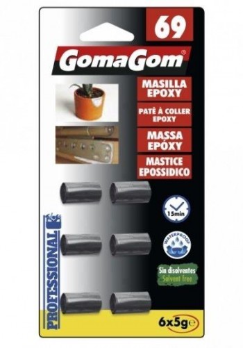 BLÍSTER 6 MASILLAS EPOXY 5GR Nº69 GOMAGOM