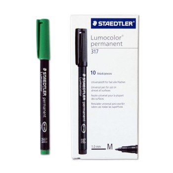 ROTULADOR LUMOCOLOR 317 M VERDE STAEDTLER