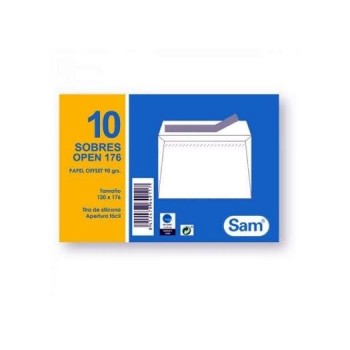 PACK 10UNDS. SOBRE 120X176 90GR SAM 176