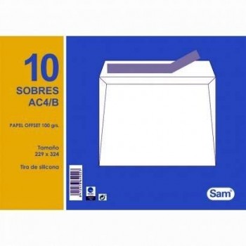 PACK 10UNDS. SOBRE 229X324 100GR SAM A-C4B