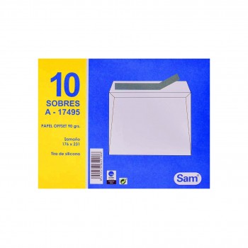 PACK 10UNDS. SOBRES 176X231 90GR SAM A-17495