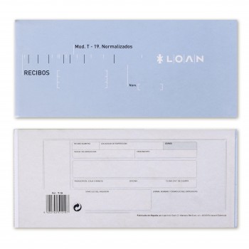 TALONARIO 3/Fº RECIBO NORMALIZADO LOAN T19