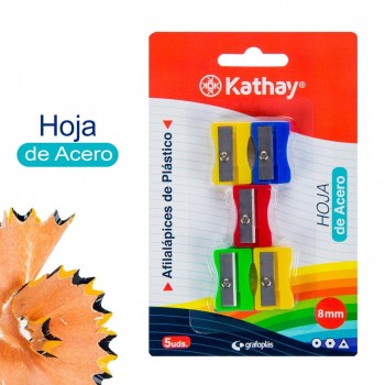 BLÍSTER 5 SACAPUNTAS PLÁSTICO KATHAY 4099
