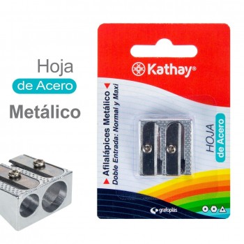 BLÍSTER SACAPUNTAS METÁLICO DOBLE KATHAY 4300