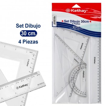 BLÍSTER SET DIBUJO 30CM 4UNDS. KATHAY 0600