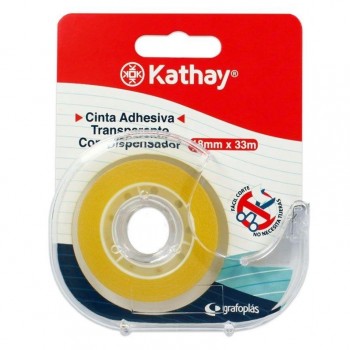 BLISTER CINTA ADHESIVA 18X33 + DISPENSADOR KATHAY 3300