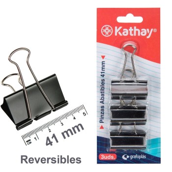 BLÍSTER 3 PINZAS ABATIBLES 41MM CENTAURO 1011