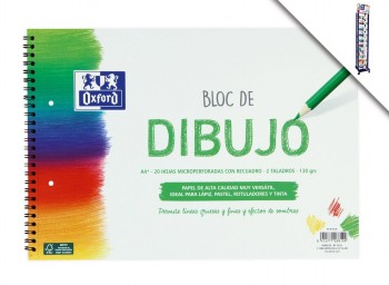 BLOC DIBUJO A4+ REC. 20H 130GR TALAD. OXFORD 236 *