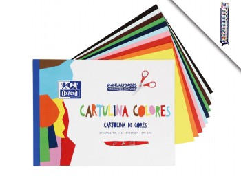 BLOC CARTULINA COLORES A4 10H 180GR OXFORD 983
