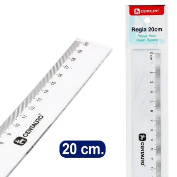 BLÍSTER REGLA PLÁSTICO 20CM KATHAY 0100