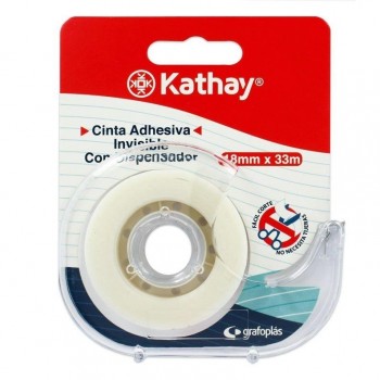 BLISTER CINTA ADHESIVA INVISIBLE + DISPENSADOR KATHAY 3500