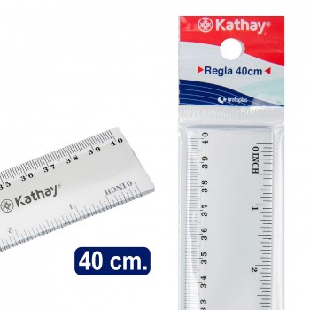 BLÍSTER REGLA PLÁSTICO 40CM KATHAY 0300
