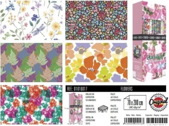 ROLLO PAPEL REGALO PATRONES 70X200CM BASIKA