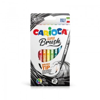 ROTULADORES BRUSH LETTERING 10 COLORES CARIOCA