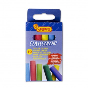CAJA 10 TIZAS COLORES JOVI