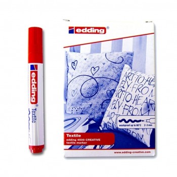 ROTULADOR 4500 ROJO 2 TEXTIL EDDING