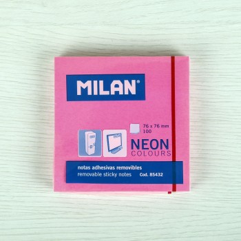 NOTAS ADHESIVAS 75X75 ROSA FLUO. MILAN