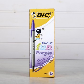 BOLÍGRAFO CRISTAL FUN PÚRPURA BIC