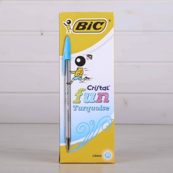 BOLÍGRAFO CRISTAL FUN TURQUESA BIC
