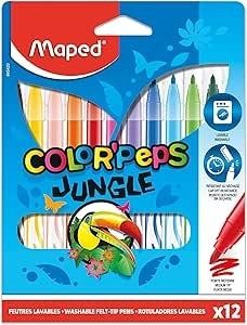 ROTULADORES 12 COLORES COLORPEPS JUNGLE MAPED