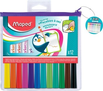 ROTULADORES PIZARRA 12 COLORES FUN COLOURS MAPED