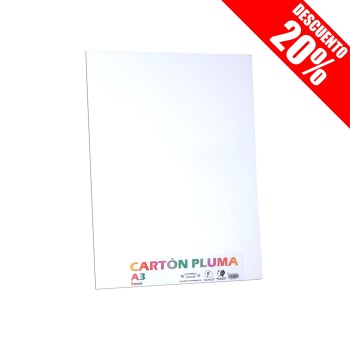 CARTÓN PLUMA A3 BLANCO 5MM EMBLISTADO TACMUN