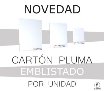 NOVEDAD CARTÓN PLUMA EMBLISTADO POR UNIDAD